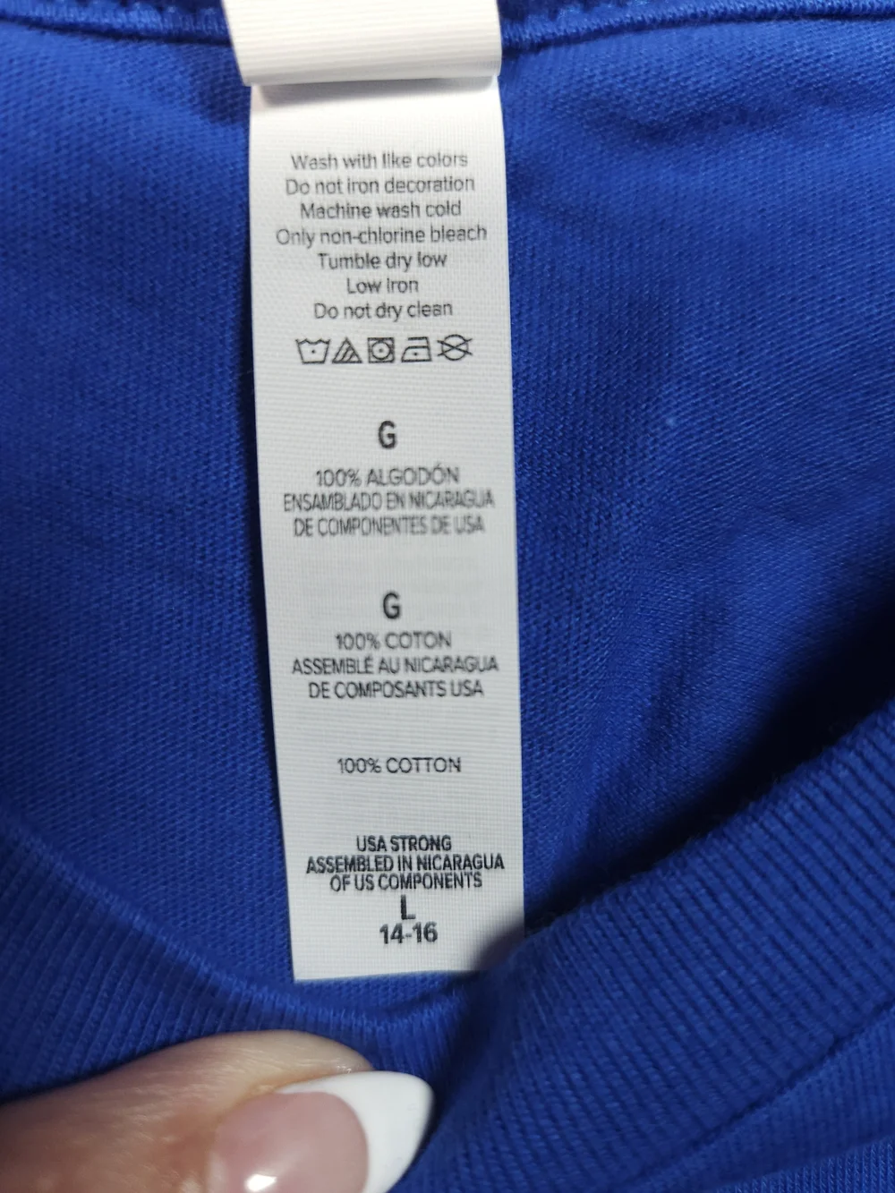 Bella Canvas Royal Blue Kids Tee with Tag